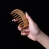 Moreinday Comb Wide Tooth Comb Wooden Comb Scalp Comb Detangling Comb Hair Comb for Women Men Green Sandalwood Comb