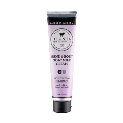 Dionis Goat Milk Skincare 3.3 oz Lavender Blossom Scented Hand & Body Cream - Travel Size Lotion For Hydrating & Moisturizing
