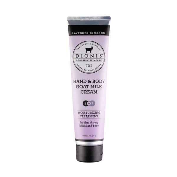 Dionis Goat Milk Skincare 3.3 oz Lavender Blossom Scented Hand & Body Cream - Travel Size Lotion For Hydrating & Moisturizing