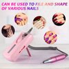 Rechargeable 30000 RPM Nail Drill, Portable Electric Nail Drill Professional Efile Nail Drill Kit for Acrylic, for Salon Use or Home DIY with 6 Pcs Nail Drill Bits (Pink)