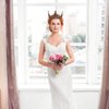 Lurrose Baroque Queen Crown Bride Wedding Vintage Rhinestones Crown Headdress Hair Accessory for Women Prom Halloween Pageant