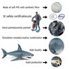 Ocean Sea Marine Animal Figure Toys Playsets 2 PCS Diver Blue Shark Model Toy Desktop Decoration Collection Party Favors Toys for Boys Girls Kids