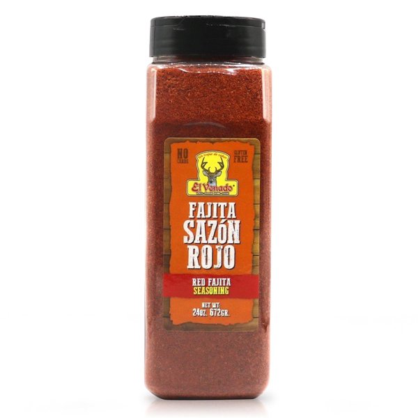 El Venado Fajita Sazon Rojo 24oz - Irresistibly Bold and Flavorful Fajitas Seasoning Mix for Grilling, Searing, and Sautéing - Elevate your Gastronomic Creations - (Pack of 1)