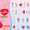 Henoyso 36 Pack Nurse Keychain Nurse Gifts for Christmas Party Favors CNA Nurses Week Gift Nurse Week Day School Nurse Gifts Rn Nurse Keychains(Elegant Style)