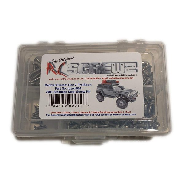 RCScrewZ Stainless Steel Screw Kit rcr064 Compatible with RedCat Everest Gen 7 Pro | Sport / RTR