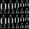 PAGOW 600Pcs False Toe Nail Tips, 12 Size Clear Acrylic Artificial French Full Cover DIY Toenails Fake Foot Decoration Art Salon for Women girl