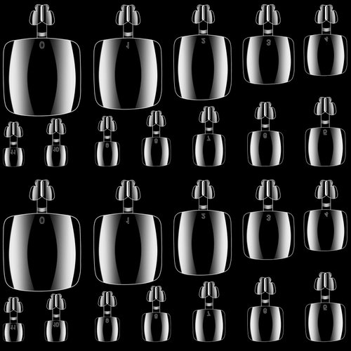 PAGOW 600Pcs False Toe Nail Tips, 12 Size Clear Acrylic Artificial French Full Cover DIY Toenails Fake Foot Decoration Art Salon for Women girl