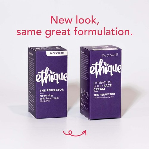 Ethique The Perfector Hydrating Solid Face Cream Tube for Dry Skin - Plastic-Free, Vegan, Cruelty-Free, Eco-Friendly, 2.29 oz (Pack of 1)