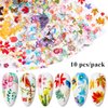 Fall Nail Art Stickers Maple Leaf Nail Foil Transfer Sticker Autumn Nail Art Supplies Flowers Maple Leaves Nail Decals Thanksgiving Nail Foils DIY Autumn Nail Stickers for Women Girls (10 Sheets)