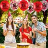Red 16th Birthday Balloons for Boys Girls, 18Pcs Red Happy 16th Birthday Decorations Balloons 16th Birthday Latex Balloons Confetti Balloons for 16 Years Old Birthday Anniversary Party Supplies Decor