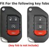 Tukellen for Jeep Key Fob Cover Premium Soft Full Protection Key Shell Key Case Compatible with Jeep 2020 2021 Gladiator JT Sahara JLU 2018-2021 Jeep Wrangler JL JLU Rubicon(Pink)