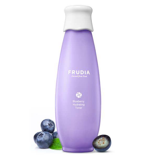 WELCOS FRUDIA Blueberry Hydrating Toner | Moisturizing Toner w/Blueberry Extract, Vegan Panthenol, WS BS Care EX | Korean Skin Care Toner for Sensitive Skin | Face Toner for Men & Women (6.59 fl oz)