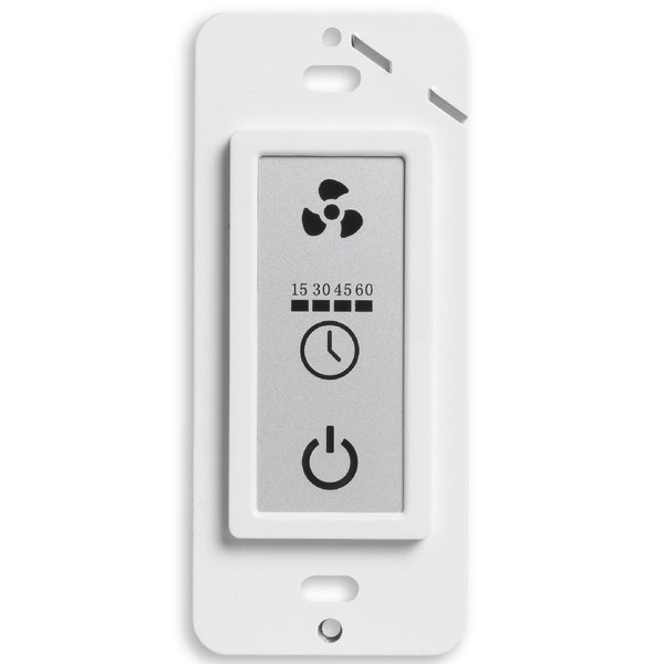 Homewerks 7150-11 Bathroom Fan LCD Control Switch with Fan Timer for 2-Function Switch