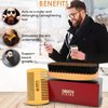 Smooth Viking Beard Brush & Comb Gift Set for Men - Natural Boar Bristle Hair Brush & Wooden Comb - Facial Hair Styling, Grooming & Shaping Tools