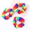 3 Pieces Pride Rainbow Hair Scrunchies for Women Girls Rainbow Striped Hair Ties Gay Pride Day Girls Scrunchies Elastic Hair Bands Soft Ponytail Holder for LGBT Pride Decorations Accessories