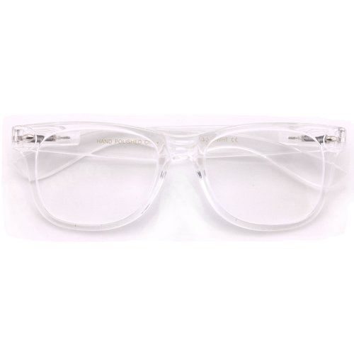 White Clear Reading Glasses - Comfortable Stylish Simple Readers Rx Magnification (1.50, clear)