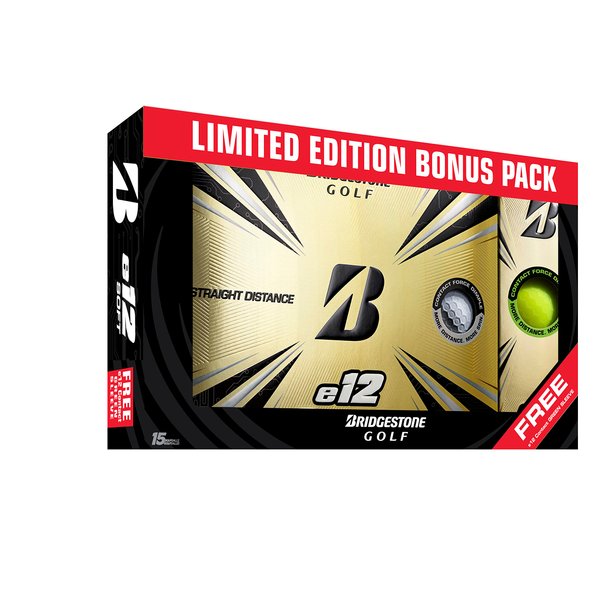 Bridgestone Golf 2021 e12 Contact Bonus Pack White/Free Sleeve Golf Balls