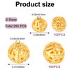 Nuorest 250pcs Round Gold Spacer Beads, Brass Spacer Beads with Hollow Out Style, Gold Beads for Bracelets Necklace Making Crafts, Small Filled Beads (6mm, 8mm)