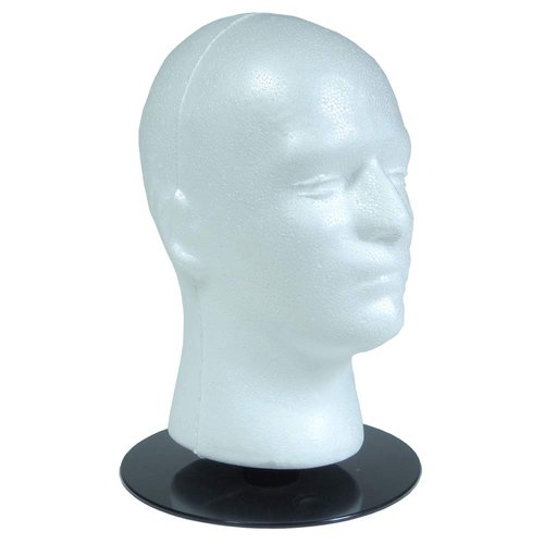 Male MANNEQUIN head with holder base display wig hat glasses