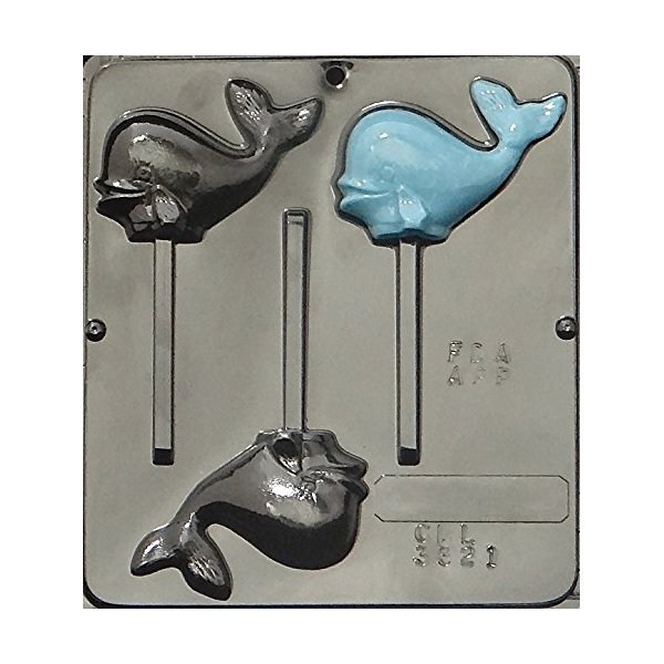 Whale Lollipop Chocolate Candy Mold 3321