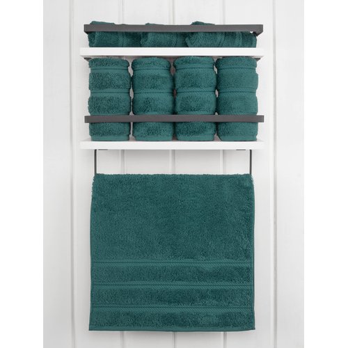 American Soft Linen Luxury Hand Towels for Bathroom, 100% Cotton Turkish 4 Piece Hand Towel Set, 600 GSM Hand Face Towels for Kitchen, Teal Hand Towels