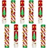 10PACK Christmas Party Favor No-Snap Table Favors with Prize Joke Gifts for Adults Kids Party Supplies Dinner Decorations British English Holiday Games Christmas Tree Pattern
