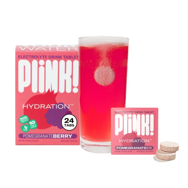 Plink! Fizzy Electrolyte Drink Tablets for Daily Hydration - 24ct Electrolyte Tablets + Sodium, Potassium, Magnesium, Low-Calorie, Low-Sugar Keto Electrolytes Powder Hydration Packets Water Flavoring