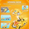 Alpha Group Super Wings Golden Boy Spinning Battling Tops & Cars Toys, Yellow Car Toys for Kids Age 3+, Little People Race Toy Cars for Boys and Girls, Best Gifts for Kids Boys Girls
