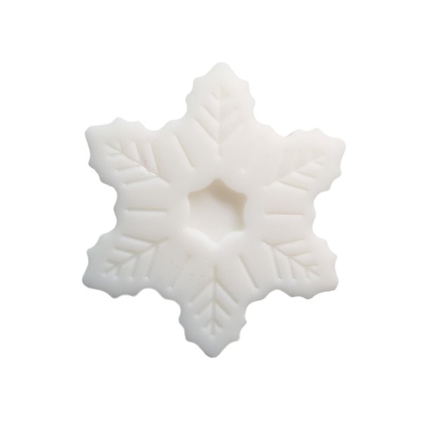 Handmade soap with winter design, snowflake shape, winter gift