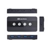 Cable Matters 4 Port USB 3.0 Switch Hub USB Sharing Switch for 4 Computers and USB Peripherals - Button or Wireless Remote Control Switching - Includes a USB-C Adapter for USB-C USB4 and Thunderbolt 4