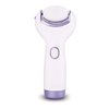 Plum Beauty Automatic Foot File, Perfect for Pedicure, Callus Removal, Foot Scrub, Removes Rough Skin, Purple and White