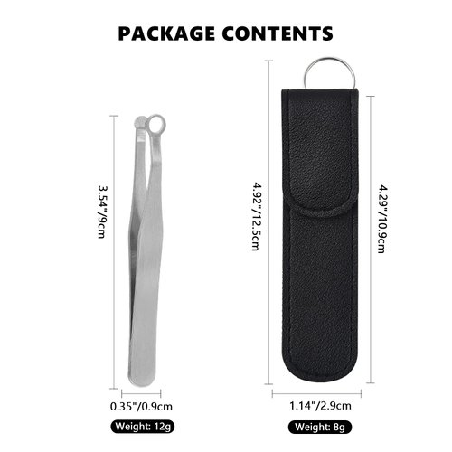 Nose Hair Clippers with Round-Tipped for Trimming and Grooming, Premium Stainless Nasal Trimming Tweezers, for Noses, Sideburns, Brow and Body, Perfect for Men and Women