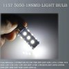 BlyilyB 10-Pack 6500K White 1157 2057 2357 7528 BAY15D LED Bulbs 5050 18-SMD Replacement Lamps for 12V Interior RV Camper Trailer Lighting Back Up Reverse Lights or Tail Brake Lights