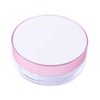 AKOAK Capacity 15ml(0.5 oz) No Leaks Empty Reusable Plastic Loose Powder Compact Container DIY Makeup Powder Case with Sponge Powder Puff, Elasticated Net Sifter and Threaded Screw Lid (White)