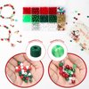 615PCS Christmas Beads for Jewelry Making, Red Green Beads for Bracelets Making Kit, Christmas Clay Beads Charms for Necklace Making Jewelry DIY Crafts Gifts for Girls Kids Adults