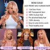 Pink Blonde Lace Front Wig Human Hair 13x4 HD Lace Rose Gold Human Hair Wigs Pre Plucked Peachy Blonde Colored Wig Human Hair For Women 150% Density Strawberry Blonde Body Wave Lace Front Wig 20 Inch