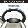 Primula Avalon Whistling Stovetop Tea Kettle Food Grade Wide Mouth, Fast to Boil, Cool Touch Handle, 2.5-Quart, Brushed Stainless Steel