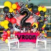 DEAPEICK 134pcs Race Car Balloon Birthday Party Supplies Decorations for Boys - Racing car Theme Party Supplies Happy Birthday Racecar Number Balloons Garland Kit Birthday Party (Arch, 2(TWO FAST))