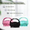 Hair Scalp Massager Shampoo Brush 2 Pack, Scalp Scrubber with Soft Silicone Bristles, Waterproof Hair Scrubber for Both Wet Dry Hair, Head Massager Scalp for Men Women Kids Pets (Pink & Green)