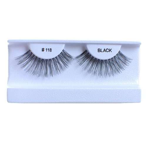 100 Pairs 100% Human Hair False Eyelashes Natural Black #118