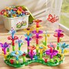 TEMI Toddler Toys Birthday Gifts for 3 4 5 6 7 Year Old Girls Boys, 91 PCS Flower Garden Building Toy STEM Educational Activity Preschool Toys for Kids Age 3-6