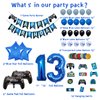 Vlipoeasn Video Game 13th Birthday Decorations for Boys Game on 13th Birthday Party Supplies Blue Gaming 13th Happy Birthday Banner (13th)