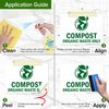 Compost Organic Waste Only With Graphic Sign, 10x7 Inches, 4 Mil Vinyl Decal Stickers Weather Resistant, Made in USA by My Sign Center
