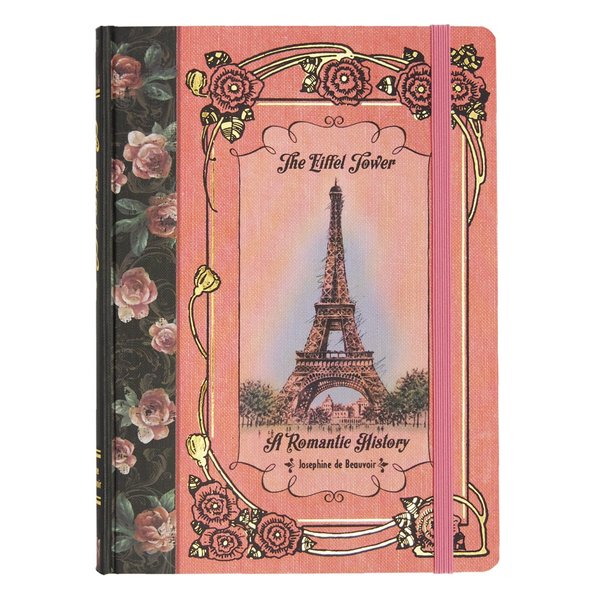 Punch Studio Book Style Journals with Elastic Band Closure (Romantic Eiffel)