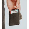ZARIO Slim Keychain Wallet Lanyard - Minimalist RFID Card Holder Keychain for Men & Women (Black)
