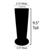 OPTIMUM Slim Memorial Cemetery Flower Vase - Plastic (North American Pink Granite) with Metal Ground Spike, Grave Marker, Decorations for Gravesite, Headstone Flowers Holder, Garden Lawn & Yard