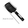 AISIBO Curved Vented Styling Hair Brush, 2PCS Anti Frizz Hair Detangling Brush, for Wet Hair or Dry Hair, Black, Pink