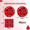 40Pcs Ladybug Birthday Party Supplies For 20 Guests - Disposable Tableware Red and Black Polka Dot Ladybug Plates Napkins, For Kids Ladybug Birthday Party Decorations