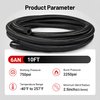 EVIL ENERGY 6AN Fuel Line, AN6 Braided Fuel Hose Nylon CPE 10FT Black