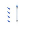 Diamond Painting Pen Nail Rhinestone Picker Dotting No Wax Pencil Dual-ended Gems Crystal Beads Handle Manicure Nail Art DIY 5D Diamond Art Painting Accessories Decoration Tool (Blue)